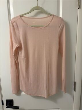 stem Light Blush Long Sleeve tee Crew Neck Top